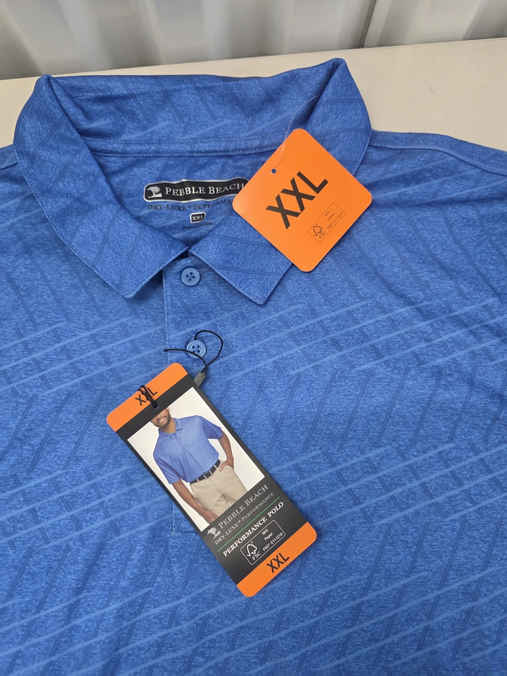 Pebble Beach Dry-Luxe Performance Polo Shirt Men's Size XXL NWT - Picture 3 of 8